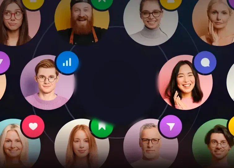 Mosaico de perfis do Instagram em análise